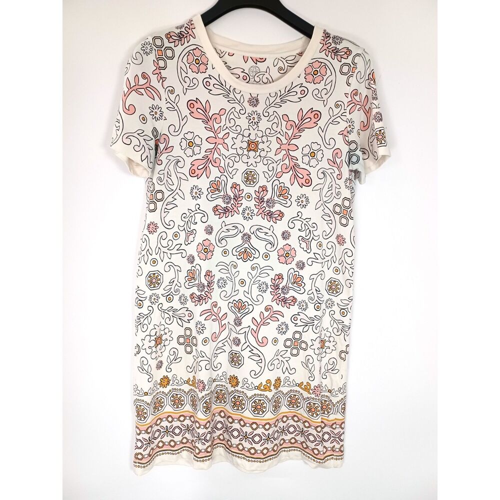 Tory Burch Avril T-shirt Dress Pima Cotton Spring Summer Medium Designer Preppy